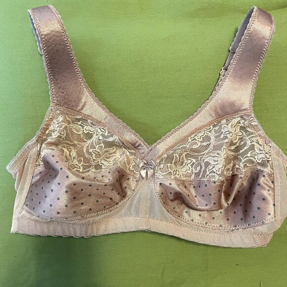 Glamorise Beige Full Figure Plus Size MagicLift Original Support Bra Wirefree 38 - Picture 5 of 8